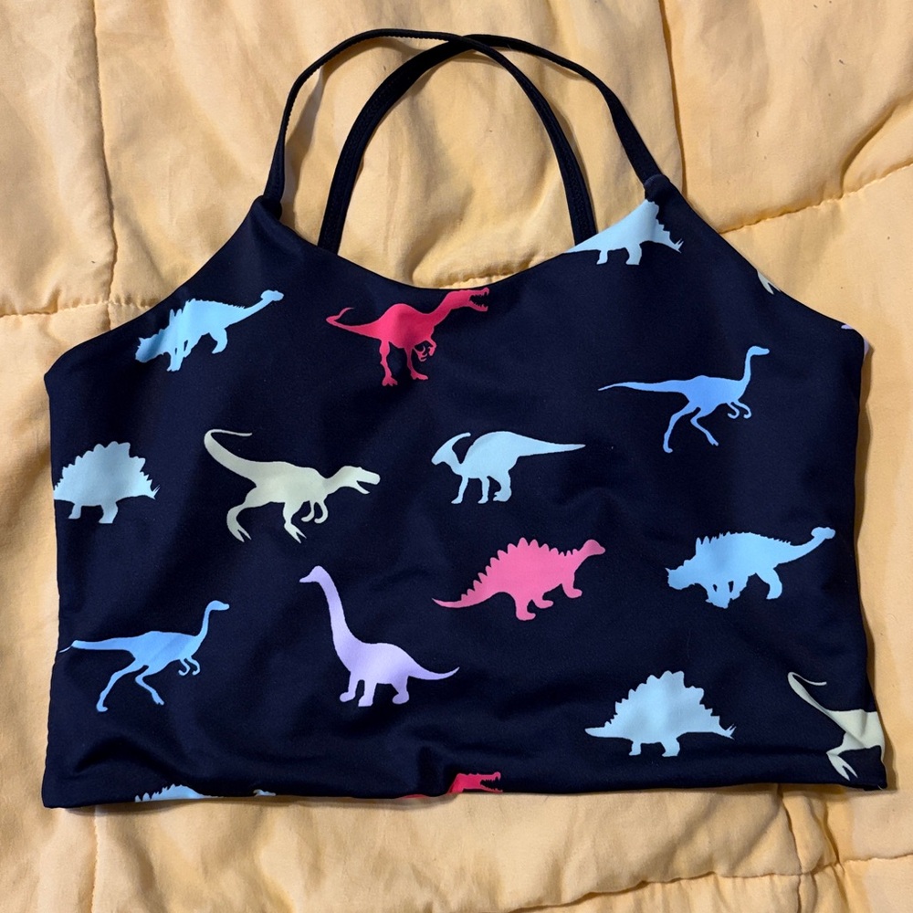 SHEIN spots bra with dinosaur pattern. NWOT Size Medium